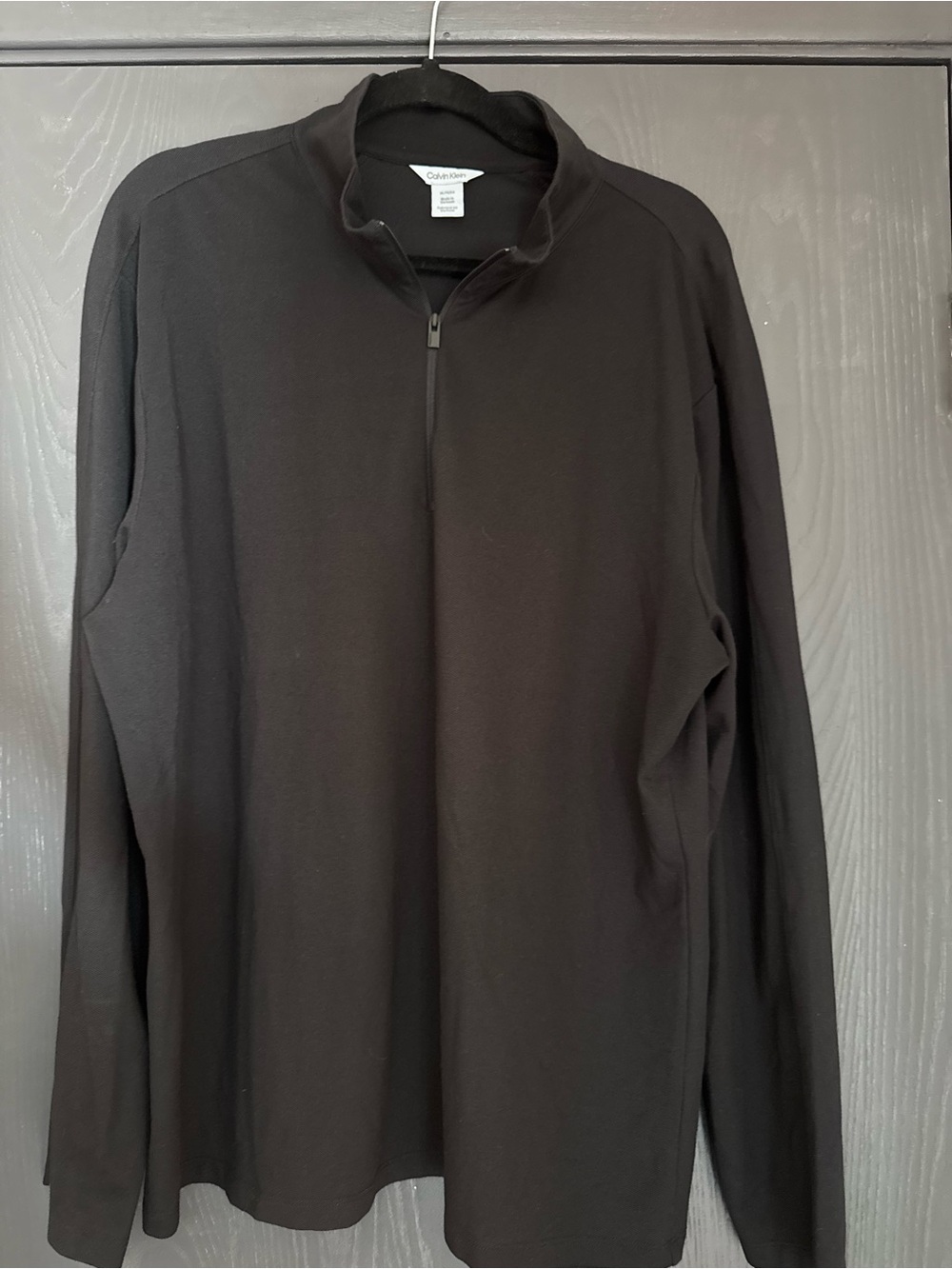 Calvin Klein Men’s Black Zip-Neck Sweater